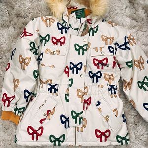 Mini Rodini Colorful Bows Print Winter Ski Jacket